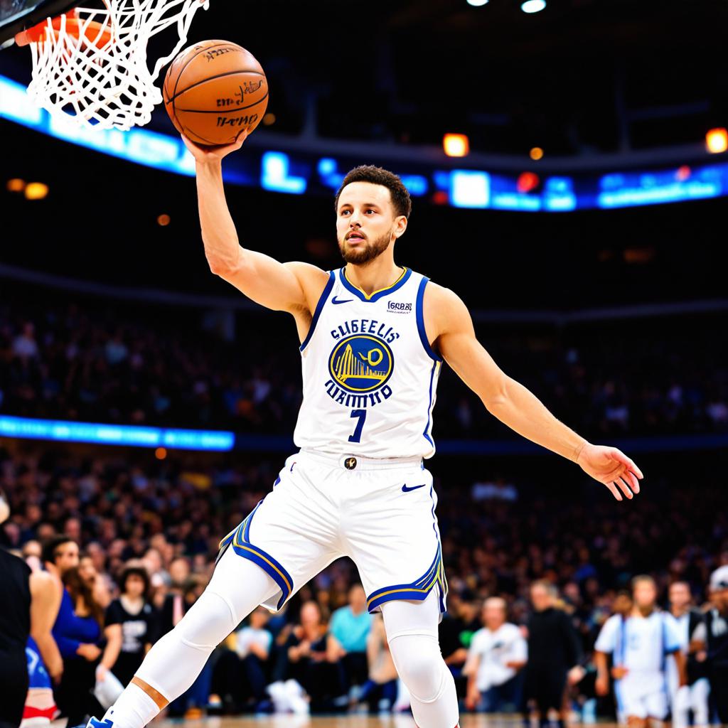 2016 NBA全明星赛，库里中场三分惊艳全场