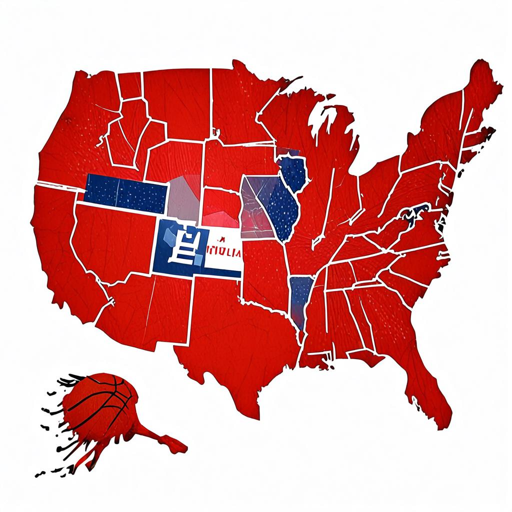 美国NBA球队分布图，地域文化与篮球热点的完美结合